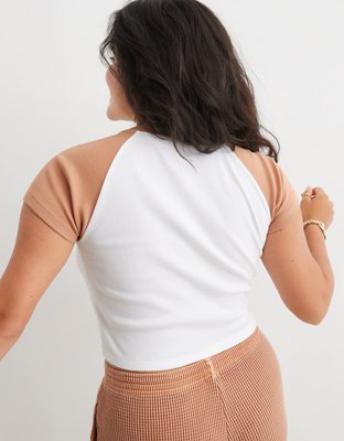 Детские футболки Aerie Cropped Ribbed Baby T-Shirt — фото 2