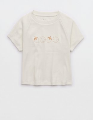 Aerie Cropped Ribbed Baby T-Shirt
