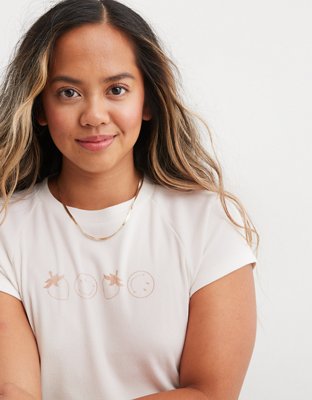 Aerie Cropped Ribbed Baby T-Shirt