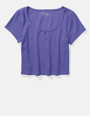Aerie T-shirt corta con abertura