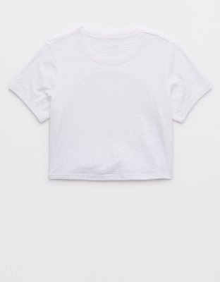 Aerie Summer House Crochet Open Back Baby T-Shirt