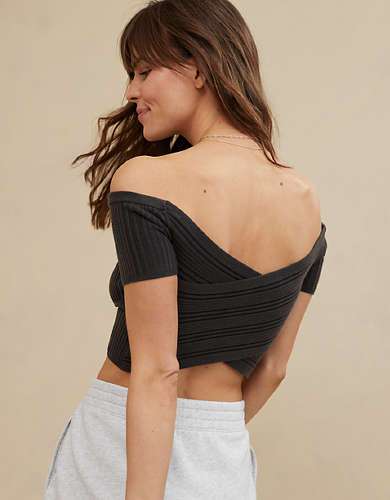 Aerie Shoulders Back Sweater T-Shirt