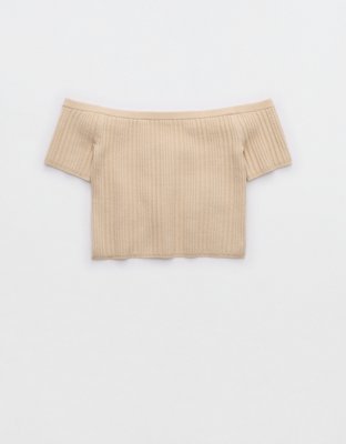 Aerie Reversible Sweater Cropped Top