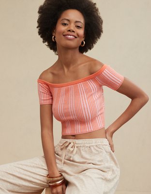 Aerie Reversible Sweater Cropped Top