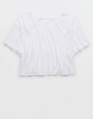 Aerie Cropped Waffle T-Shirt