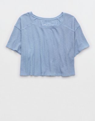 Aerie Cropped Waffle T-Shirt