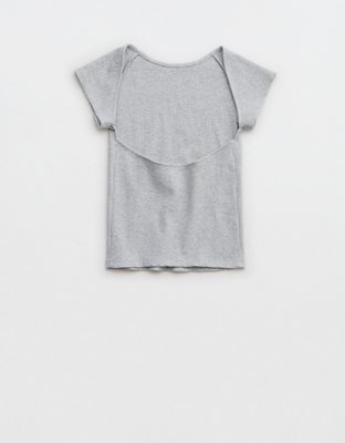 T-shirt côtelé à dos ouvert Aerie