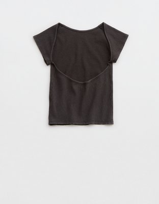 Aerie Ribbed Open Back T-Shirt