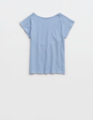 Aerie T-shirt en Punto Elástico con Espalda Abierta