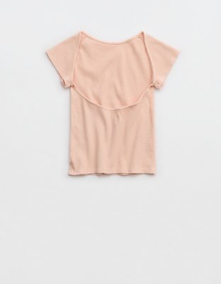 Aerie Ribbed Open Back T-Shirt