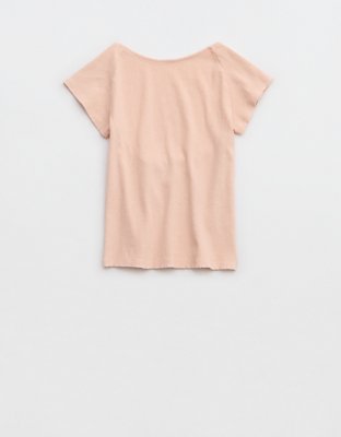 Aerie Ribbed Open Back T-Shirt