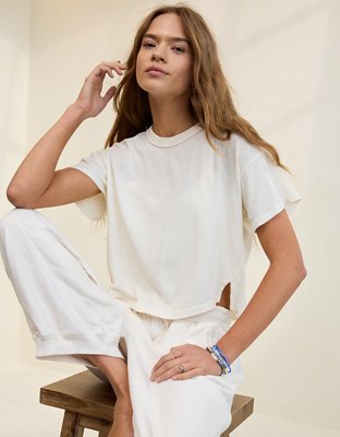 Aerie Summer Breeze Cropped T-Shirt