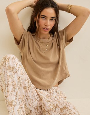 Aerie Summer Breeze Cropped T-Shirt from American Eagle - $17.46