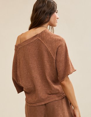 Aerie It's Casual Knit Slub T-Shirt