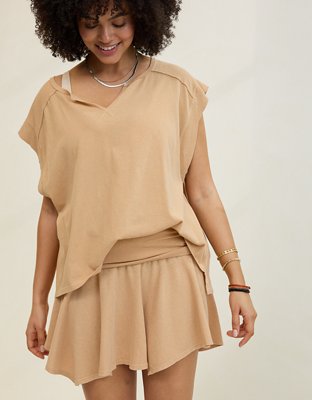Aerie Summer Breeze Notch Neck T-Shirt