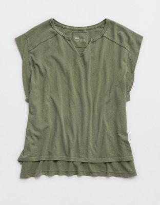 Aerie Summer Breeze Notch Neck T-Shirt