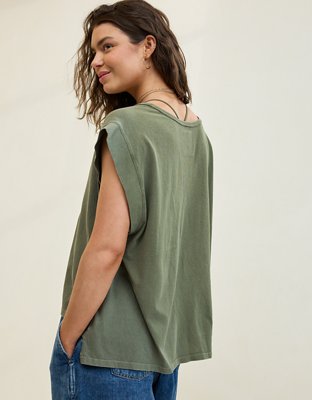 Aerie Summer Breeze Notch Neck T-Shirt