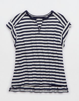 Aerie Summer Breeze Notch Neck T-Shirt