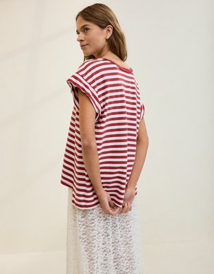 Aerie Summer Breeze Notch Neck T-Shirt