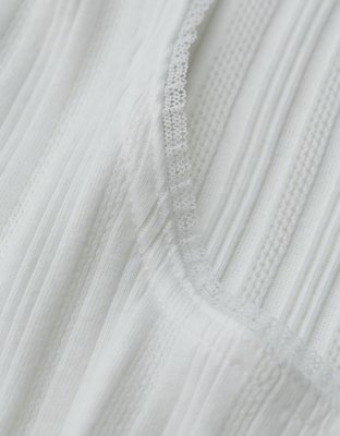 Aerie Pointelle Square Neck T-Shirt