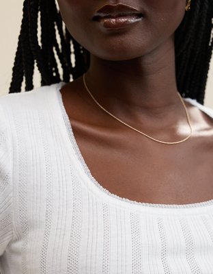 Aerie Pointelle Square Neck T-Shirt