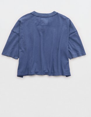 Aerie Remix Henley Cropped T-Shirt