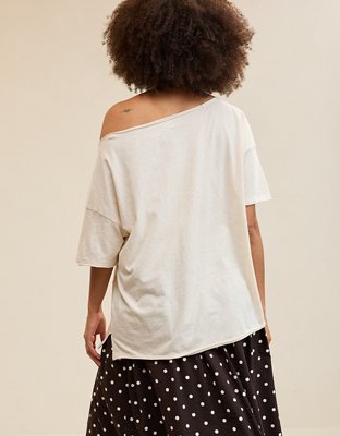 Aerie Oversized Off The Shoulder T-Shirt