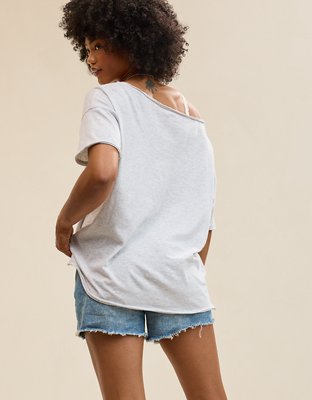 Aerie Oversized Off The Shoulder T-Shirt