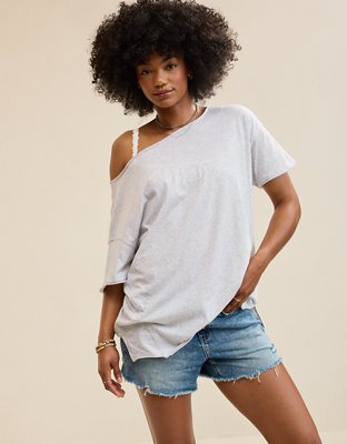 Aerie Oversized Off The Shoulder T-Shirt