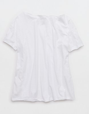 Aerie Off The Shoulder Oversized Boyfriend T-Shirt