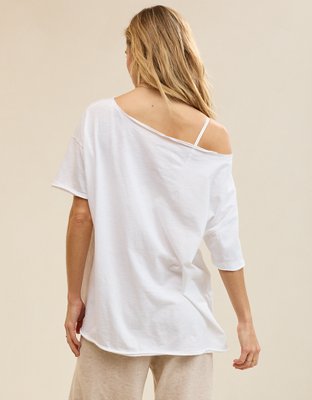 Aerie Oversized Off The Shoulder T-Shirt