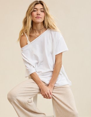 Aerie Oversized Off The Shoulder T-Shirt