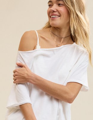 Aerie Oversized Off The Shoulder T-Shirt