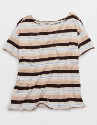 Aerie Off The Shoulder Oversized Boyfriend T-Shirt