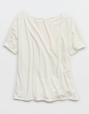 Aerie Off The Shoulder Oversized Boyfriend T-Shirt