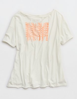 Aerie Off The Shoulder Oversized Boyfriend T-Shirt