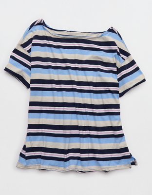 Aerie Off The Shoulder Oversized Boyfriend T-Shirt