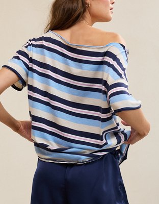 Aerie Off The Shoulder Oversized Boyfriend T-Shirt
