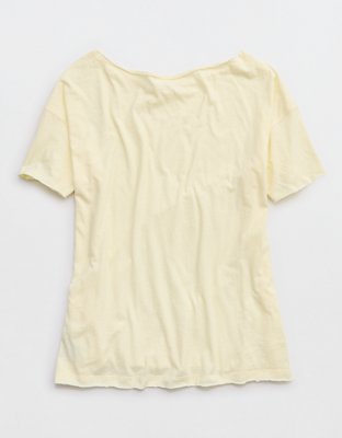 Aerie Off The Shoulder Oversized Boyfriend T-Shirt
