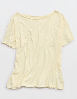 Aerie Off The Shoulder Oversized Boyfriend T-Shirt