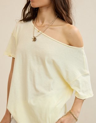 Aerie Boyfriend Playera Extragrande con Hombros Caídos
