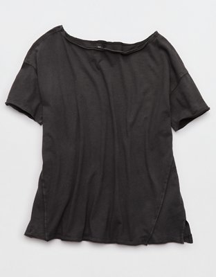 Aerie Off The Shoulder Oversized Boyfriend T-Shirt
