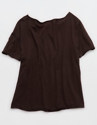 Aerie Off The Shoulder Oversized Boyfriend T-Shirt