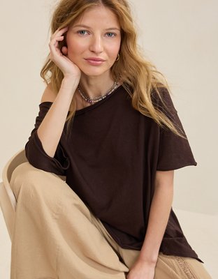 Aerie Off The Shoulder Oversized Boyfriend T-Shirt from American Eagle - $28.45
