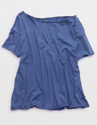 Aerie Off The Shoulder Oversized Boyfriend T-Shirt