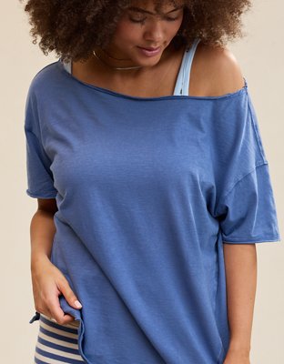 Aerie Oversized Off The Shoulder T-Shirt