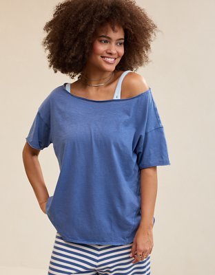 Aerie Oversized Off The Shoulder T-Shirt