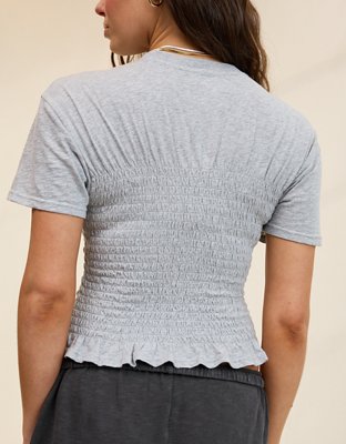 Aerie Smocked T-Shirt