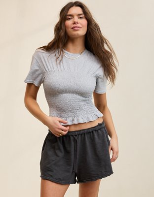 Aerie Smocked T-Shirt