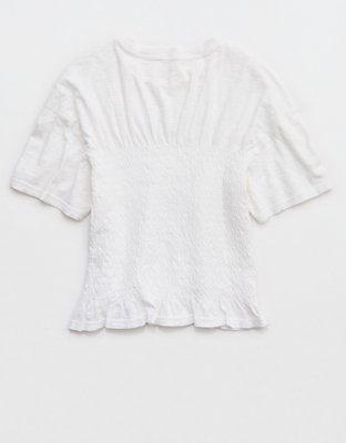 Aerie Smocked T-Shirt